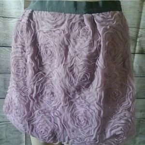 J Crew Purple Flower Rosette Mini Skirt Size 2
